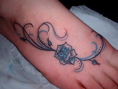 nautical star tattoos on foot. Foot Tattoos For Women